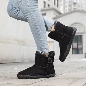Women's Chunky Ankle Boots with Fur Lining