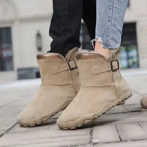 Women's Chunky Ankle Boots with Fur Lining