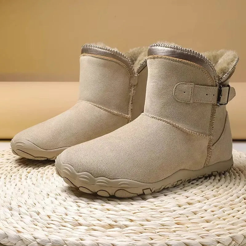 Women's Chunky Ankle Boots with Fur Lining