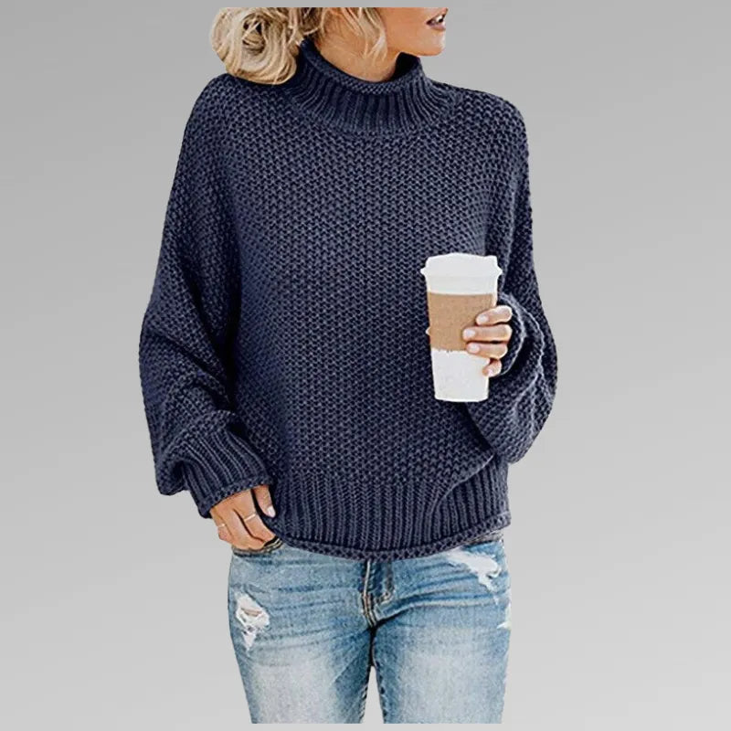 Women’s Chunky Ribbed Jumper with Long Sleeves