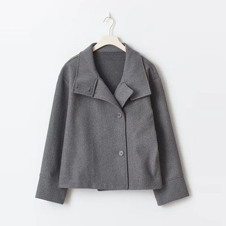 Women's Classic Casual Jacket with High Collar