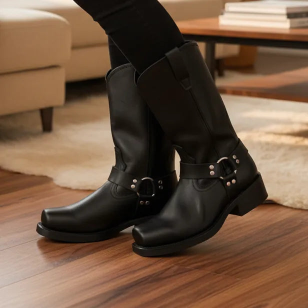 Women’s Comfy Block Heel Boots with Non Slip Sole