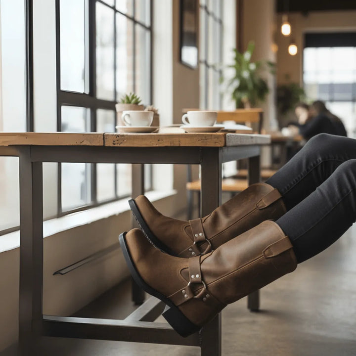 Women’s Comfy Block Heel Boots with Non Slip Sole