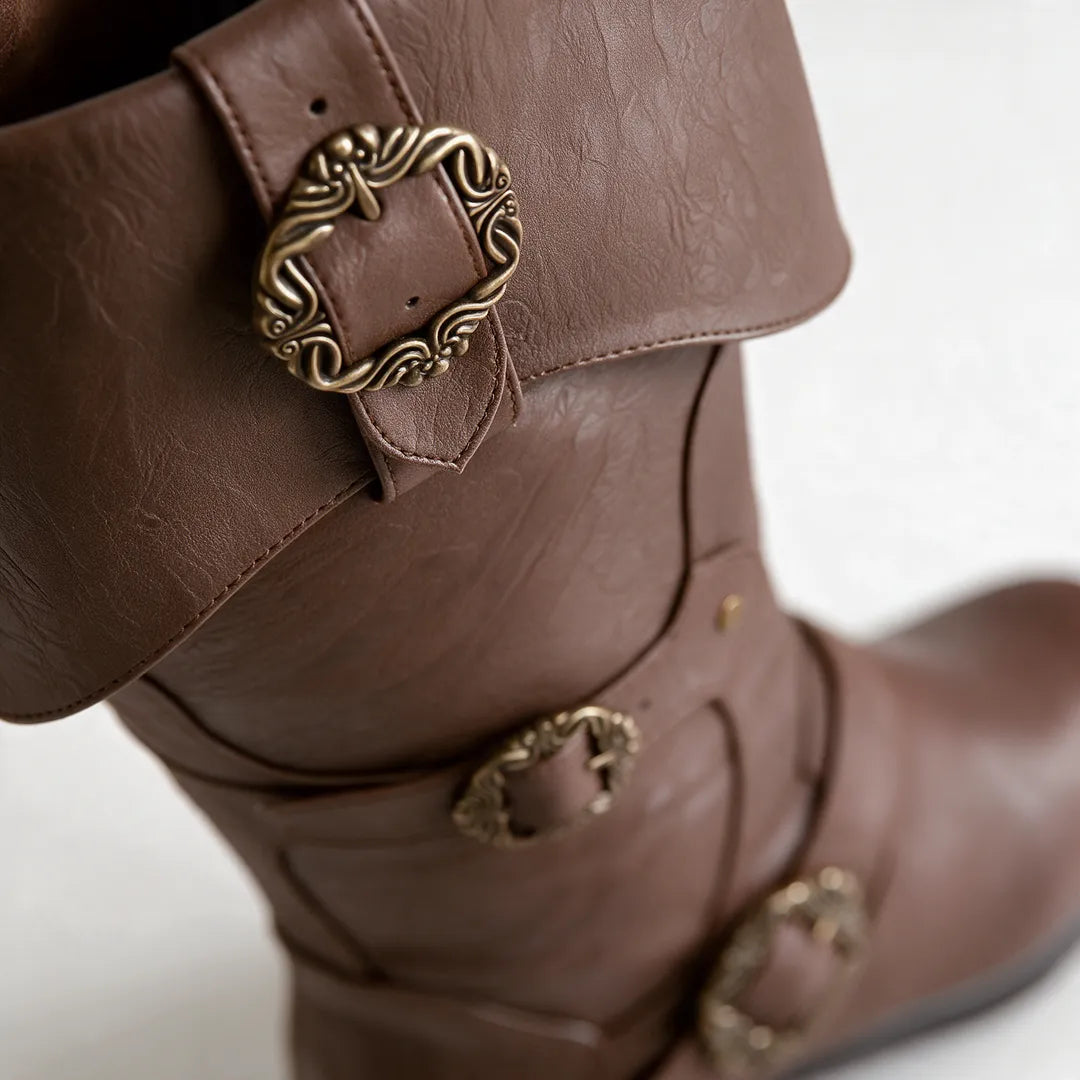 Women’s Comfy Flat Knee High Boots with Side Zip