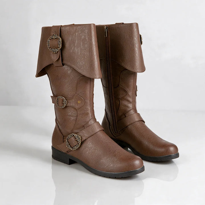 Women’s Comfy Flat Knee High Boots with Side Zip