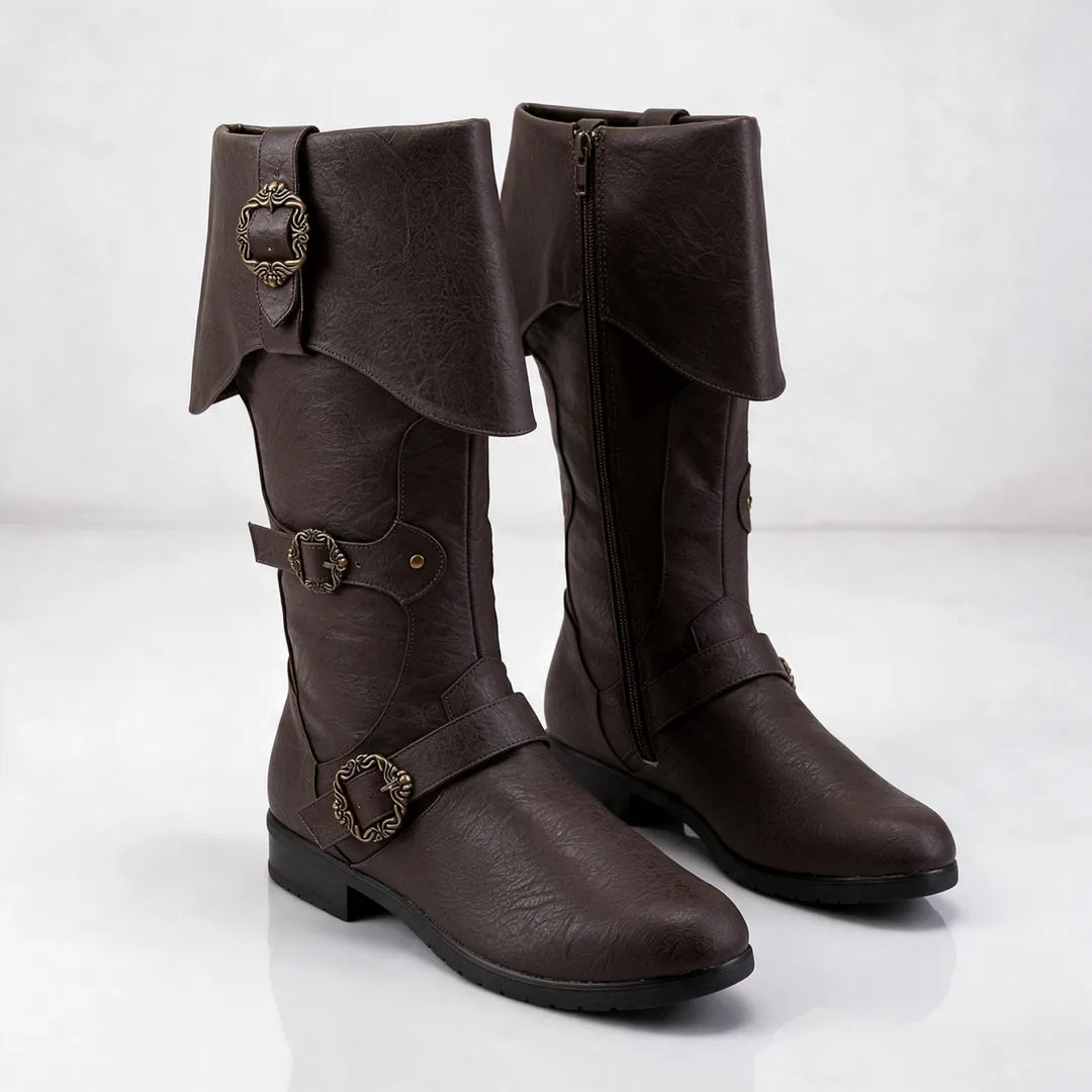 Women’s Comfy Flat Knee High Boots with Side Zip