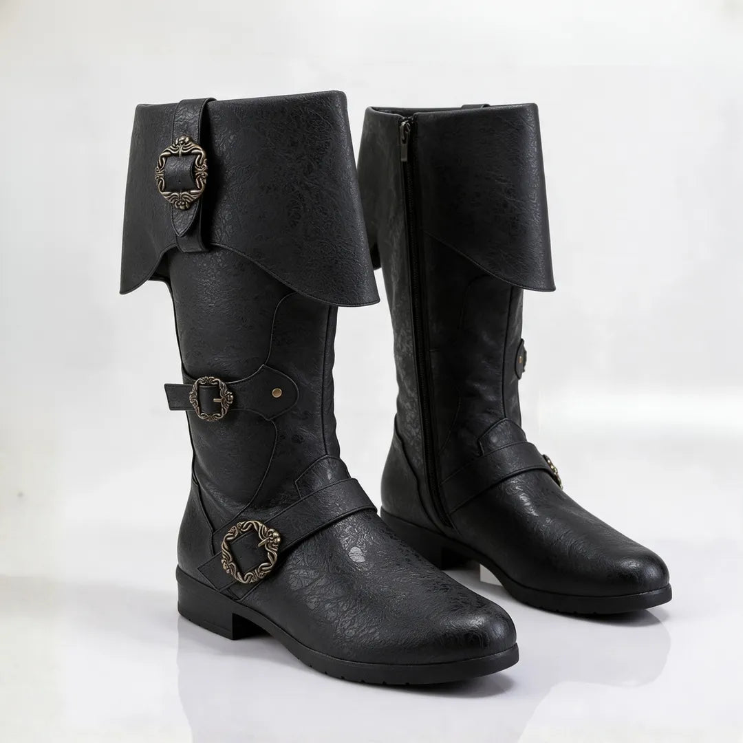 Women’s Comfy Flat Knee High Boots with Side Zip