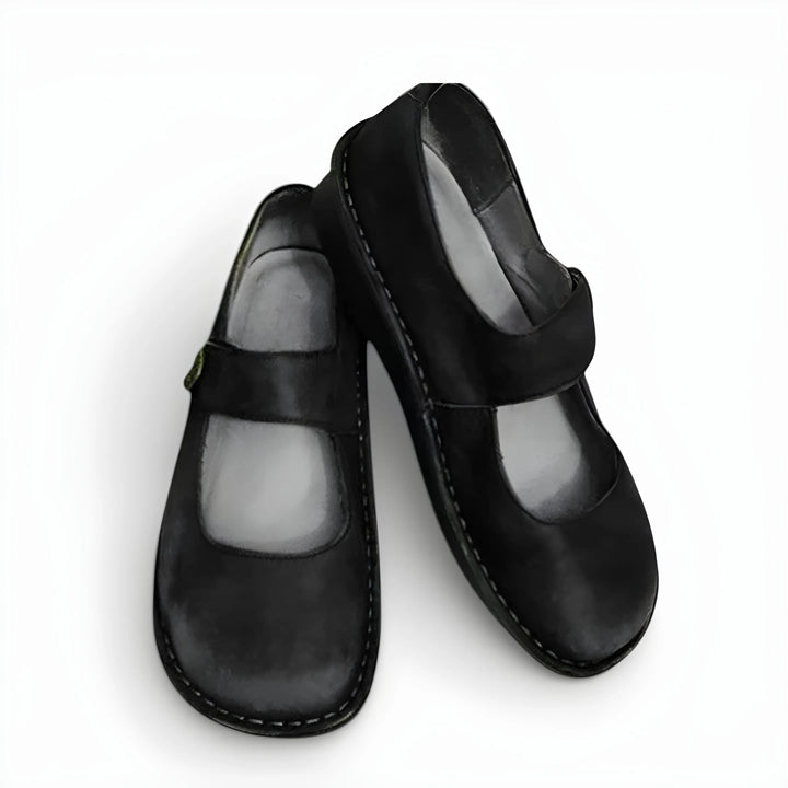Women's Comfy Flat Mary Jane Shoes with Adjustable Strap