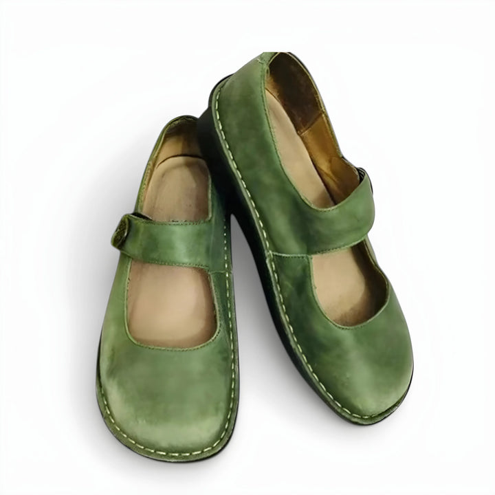Women's Comfy Flat Mary Jane Shoes with Adjustable Strap