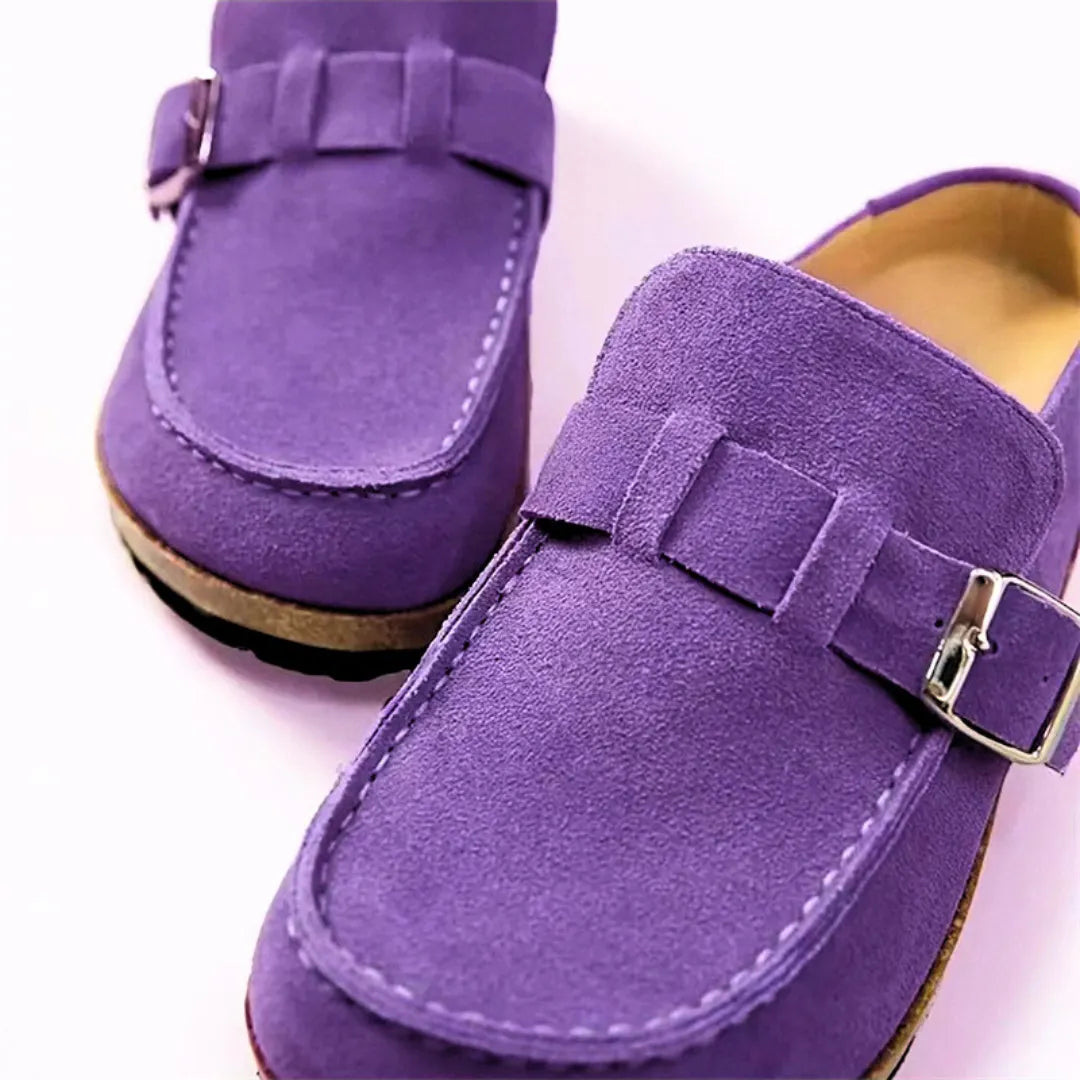 Women’s Comfy Flat Shoes with Buckle Detail