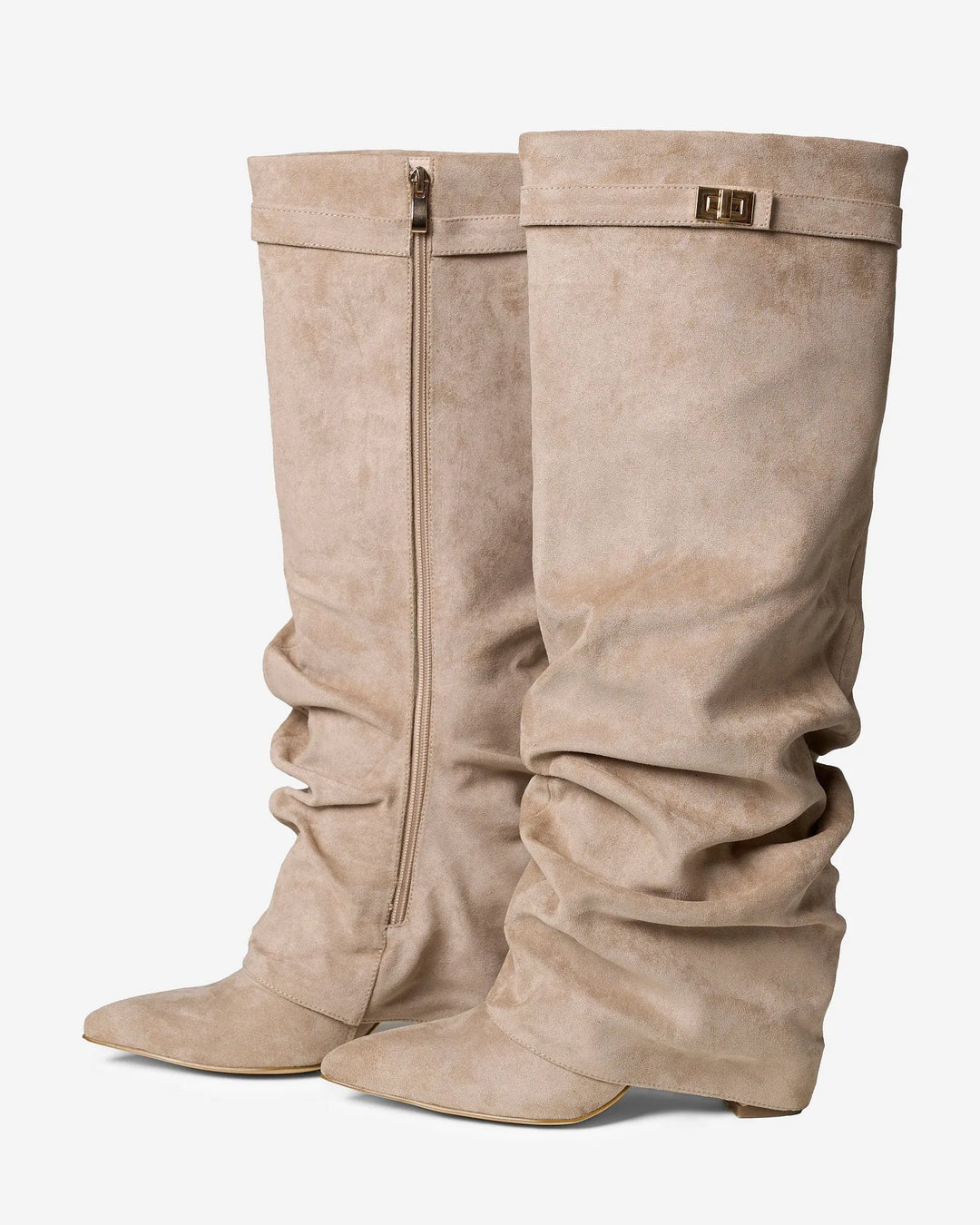 Women's Comfy Knee High Boots with Side Zip