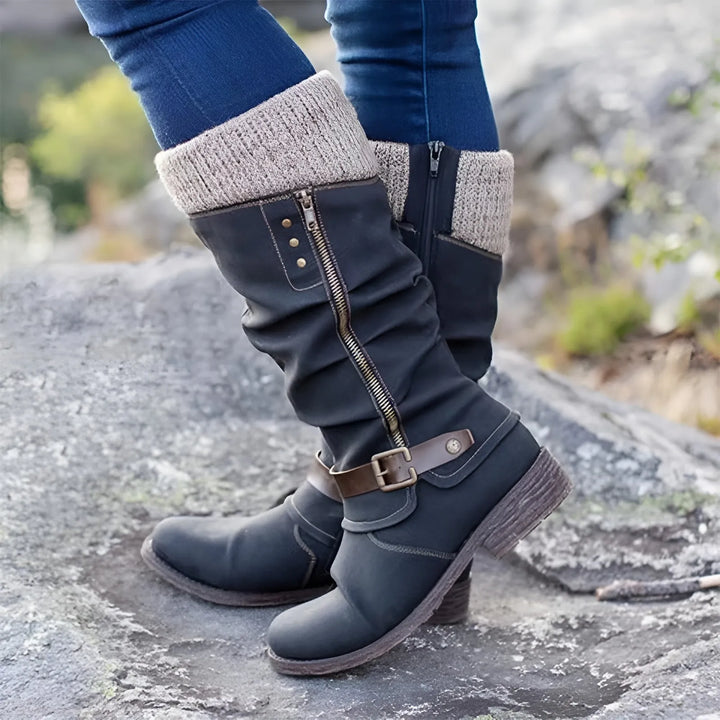 Women’s Comfy Knee High Boots with Wide Calf Fit