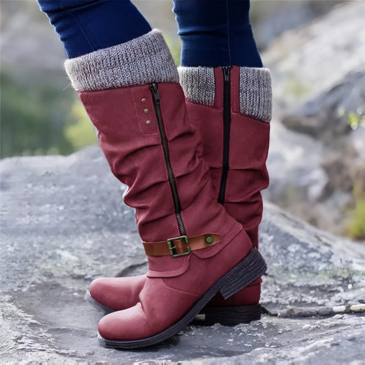 Women’s Comfy Knee High Boots with Wide Calf Fit