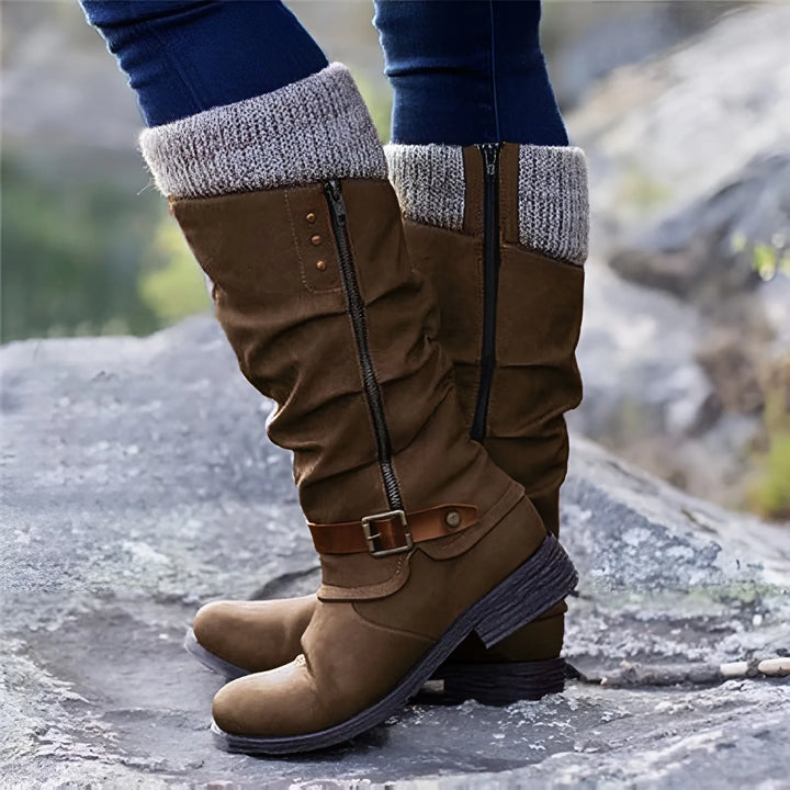 Women’s Comfy Knee High Boots with Wide Calf Fit