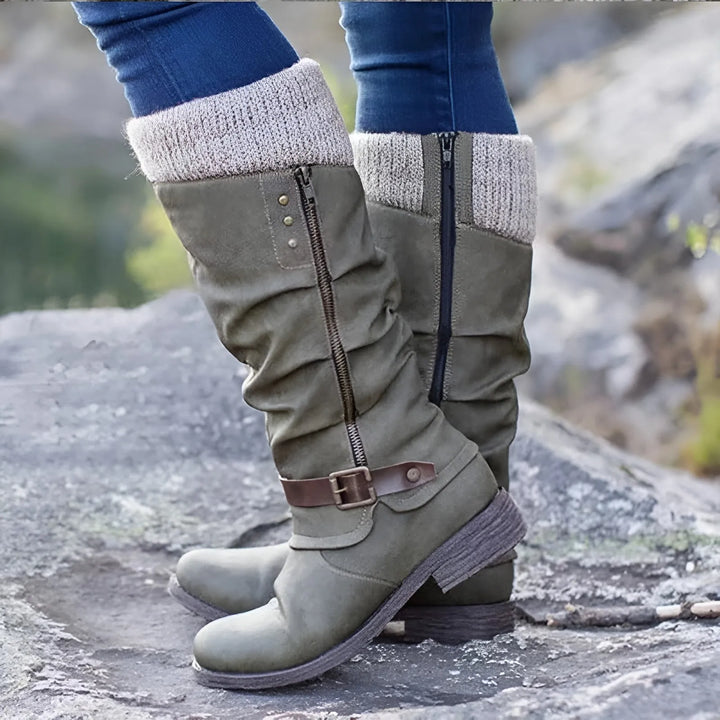 Women’s Comfy Knee High Boots with Wide Calf Fit
