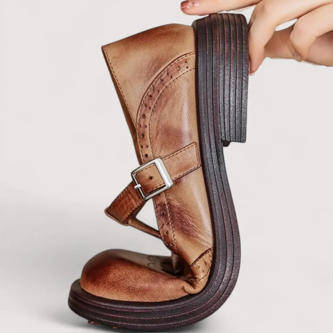 Women's Comfy Vintage Mary Jane Shoes with Adjustable Strap