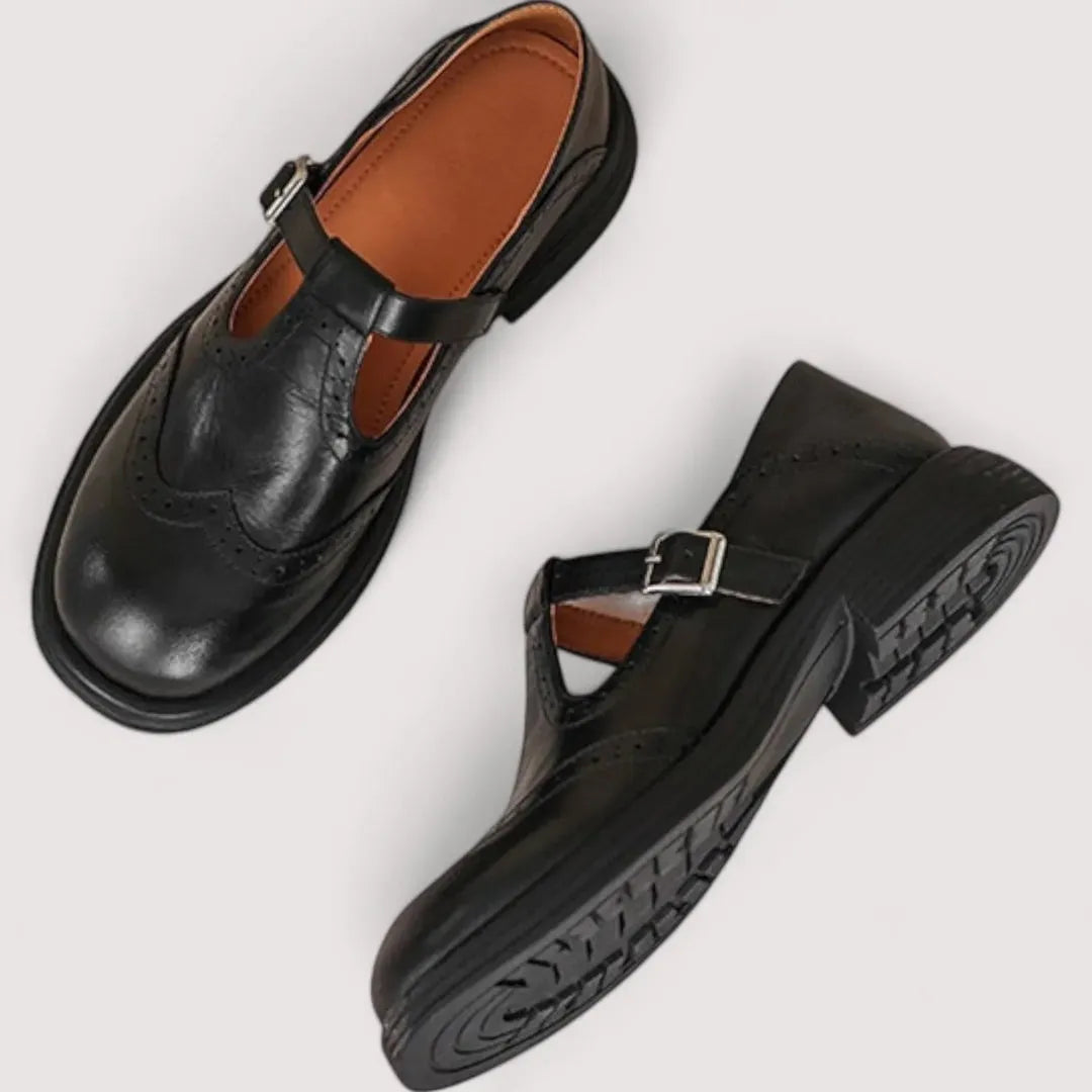 Women's Comfy Vintage Mary Jane Shoes with Adjustable Strap