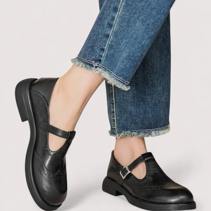 Women's Comfy Vintage Mary Jane Shoes with Adjustable Strap