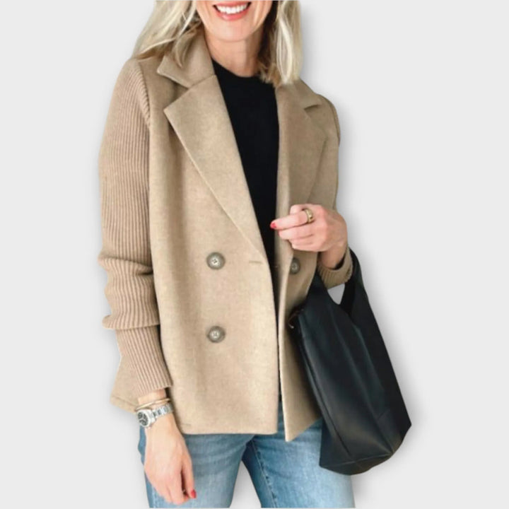 Women's Double-Breasted Lightweight Blazer with Collar