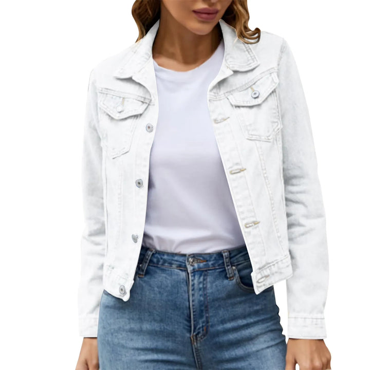 Women’s Fitted Casual Jacket with Button Closure