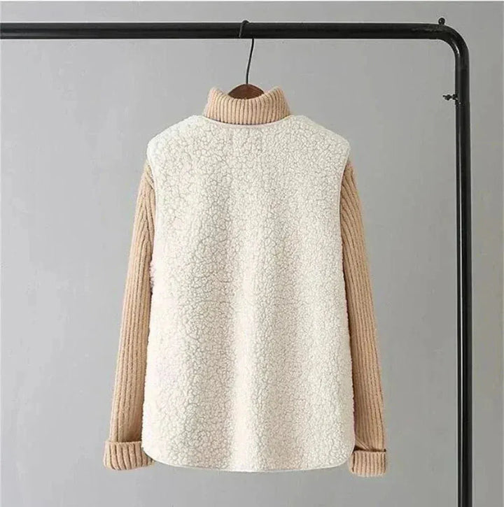 Women’s Fluffy Casual Winter Vest with Button Front
