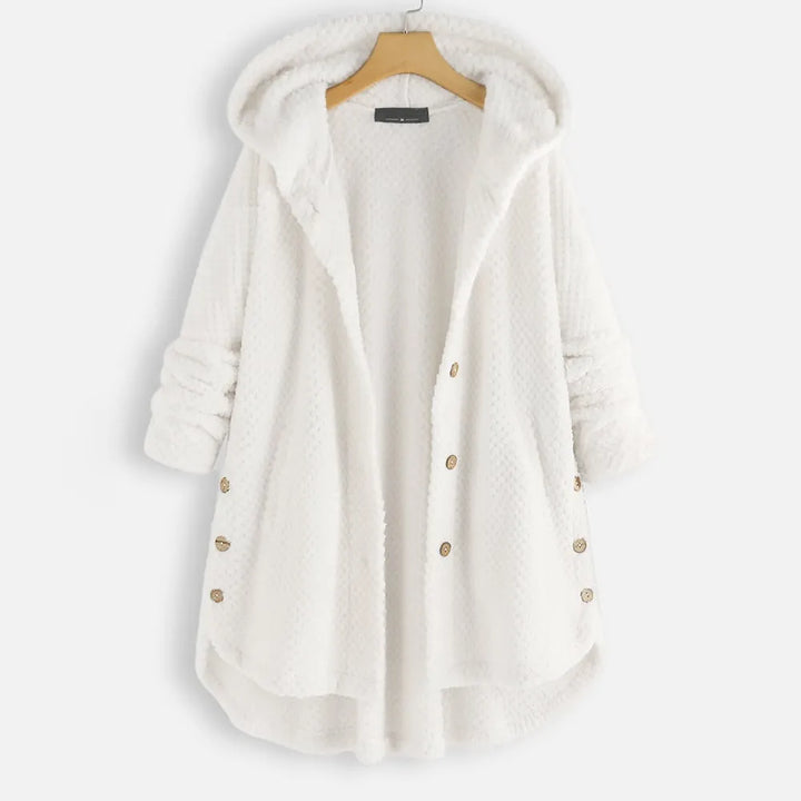 Women's Fluffy Long Jacket with Hood