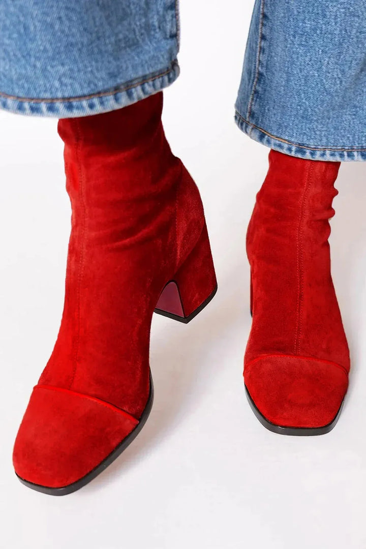 Women’s Heeled Ankle Boots with Square Toe