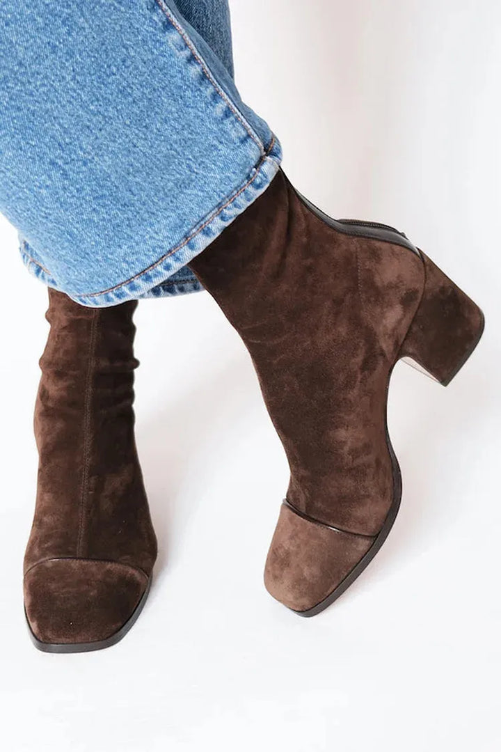 Women’s Heeled Ankle Boots with Square Toe
