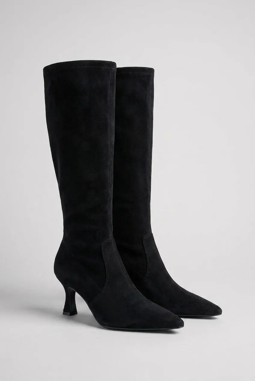 Women's Heeled Knee High Boots with Cushioned Insole