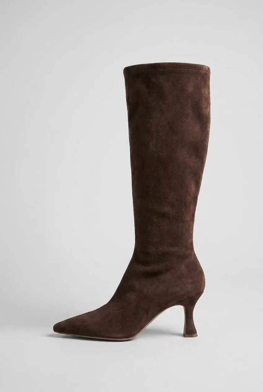 Women's Heeled Knee High Boots with Cushioned Insole