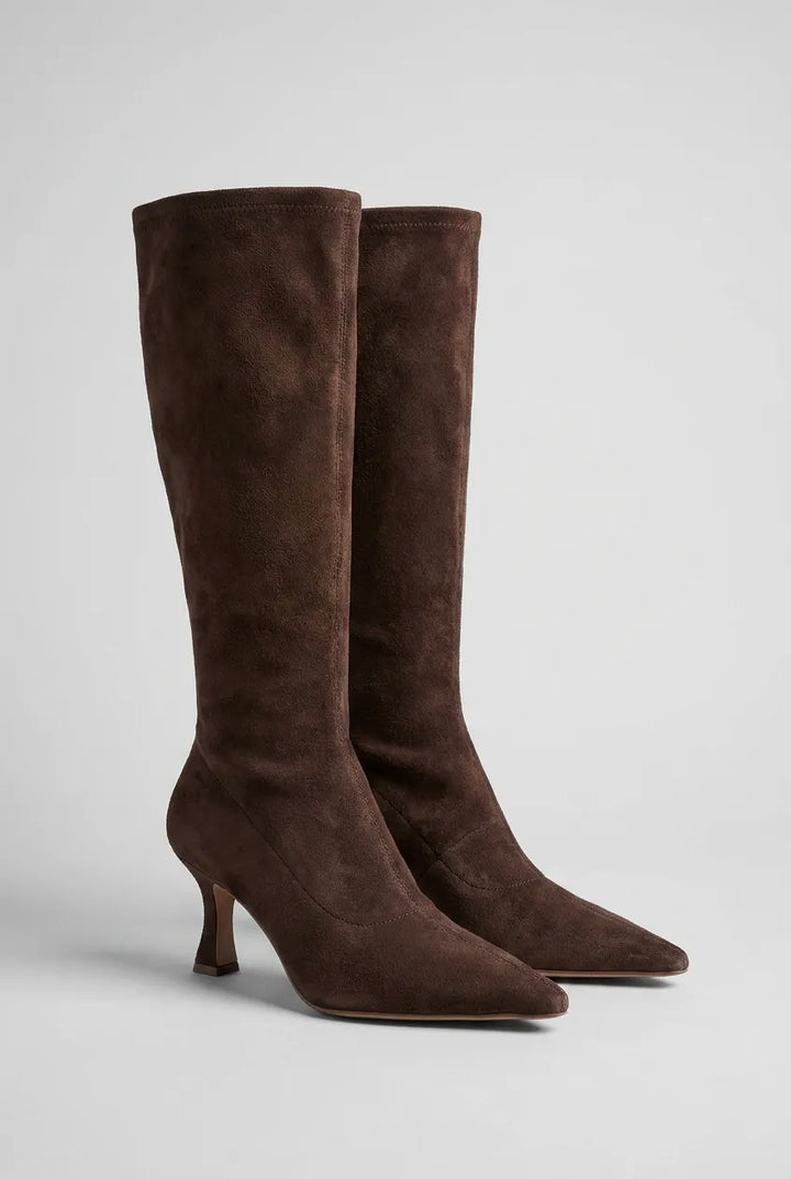 Women's Heeled Knee High Boots with Cushioned Insole