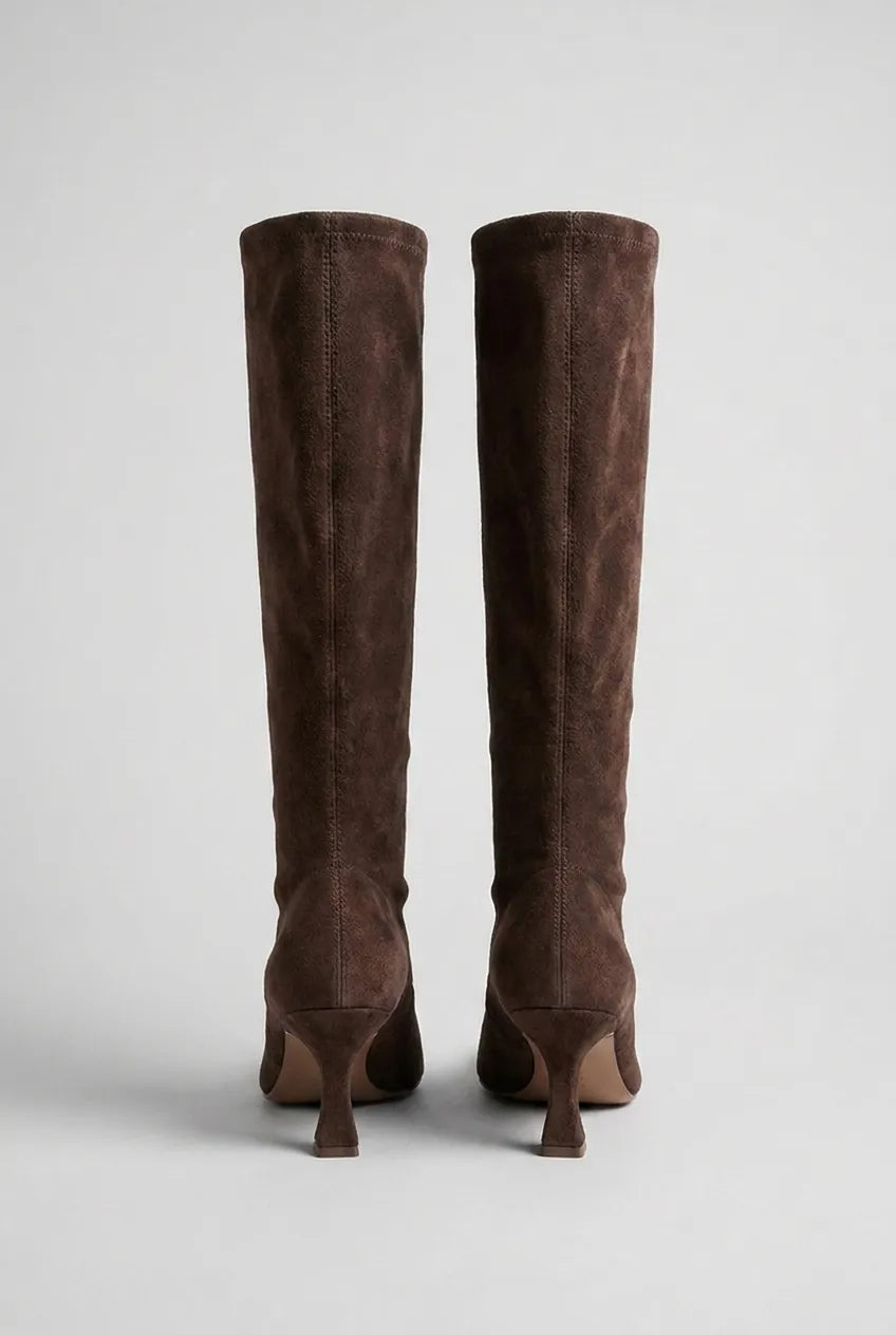 Women's Heeled Knee High Boots with Cushioned Insole