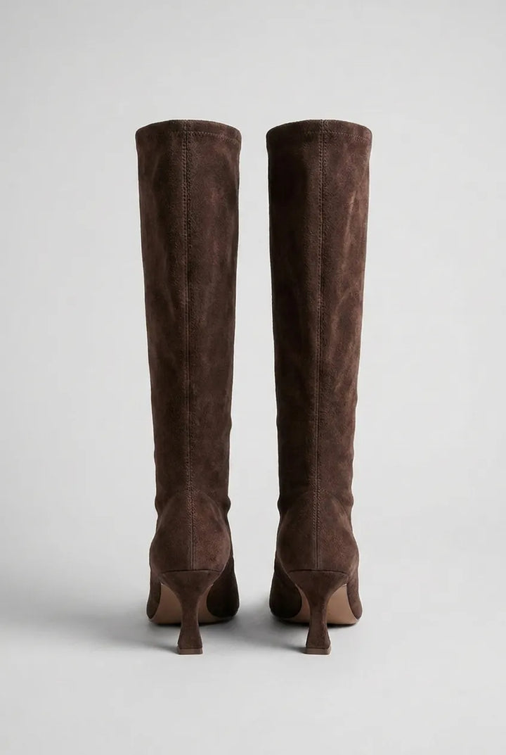 Women's Heeled Knee High Boots with Cushioned Insole