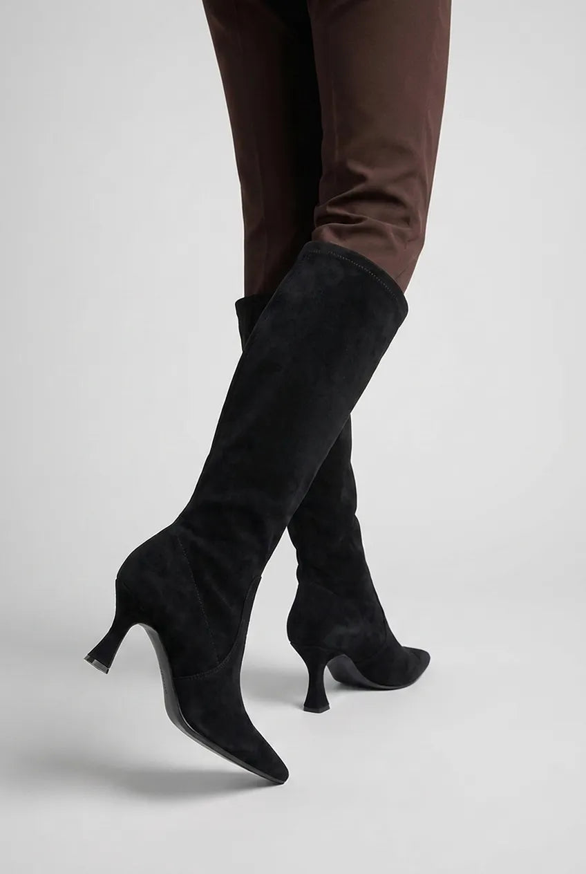 Women's Heeled Knee High Boots with Cushioned Insole