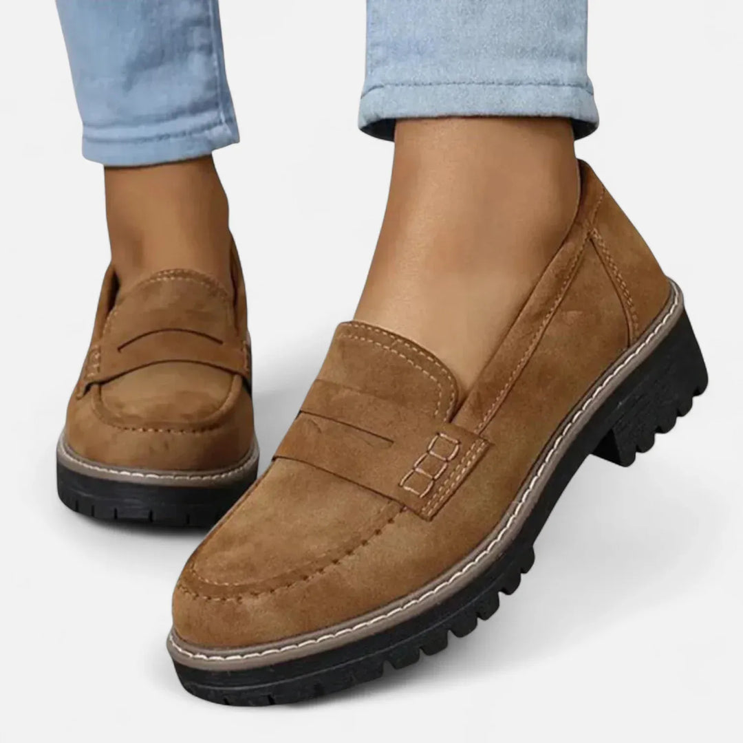Women’s Heeled Soft Loafers with Arch Support