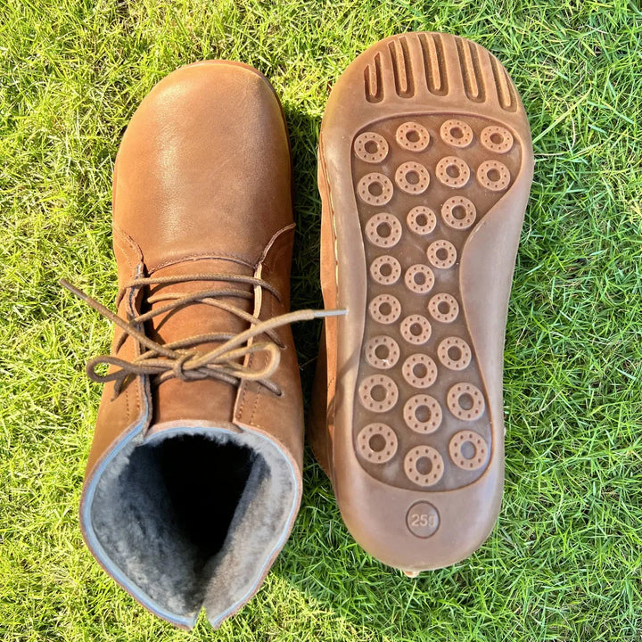 Women's Leather Ankle Boots with Cushioned Insole