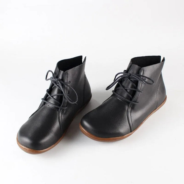 Women's Leather Ankle Boots with Cushioned Insole