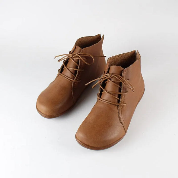 Women's Leather Ankle Boots with Cushioned Insole