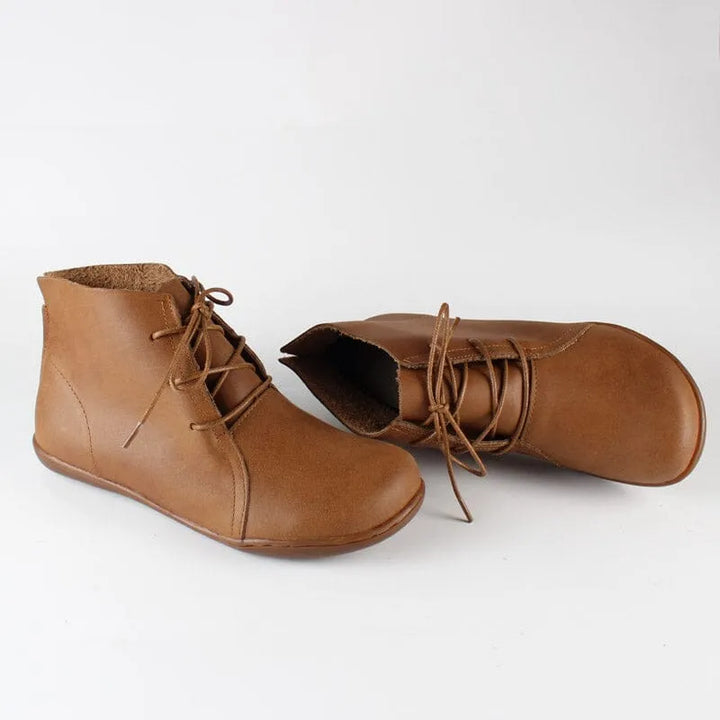 Women's Leather Ankle Boots with Cushioned Insole