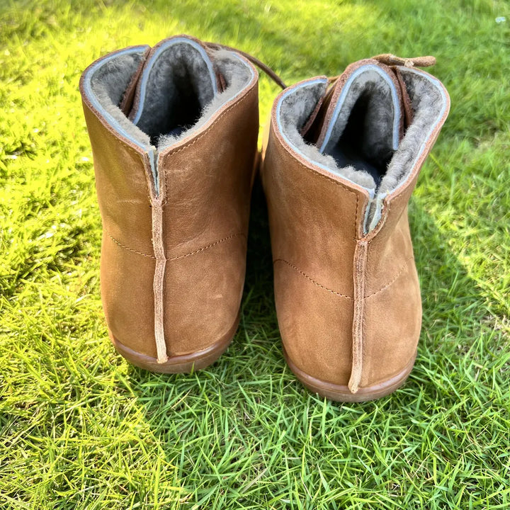Women's Leather Ankle Boots with Cushioned Insole