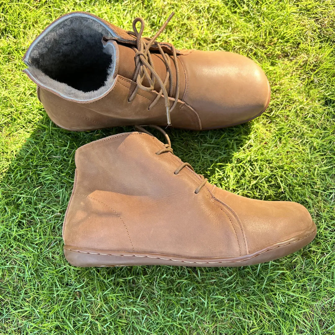 Women's Leather Ankle Boots with Cushioned Insole