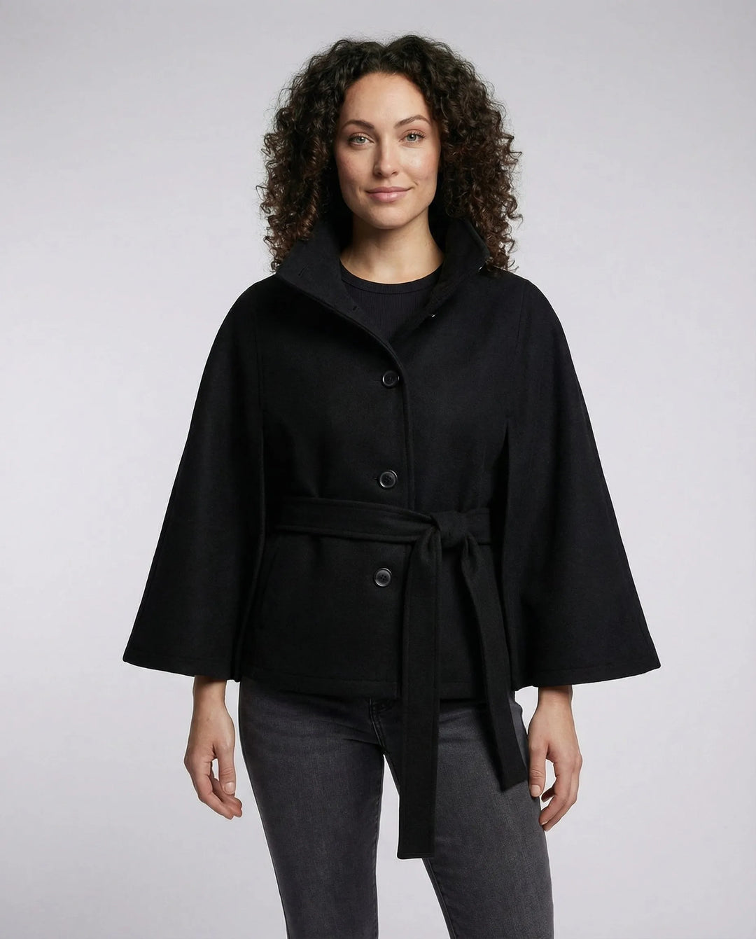 Women's Lightweight Oversized Jacket with Belted