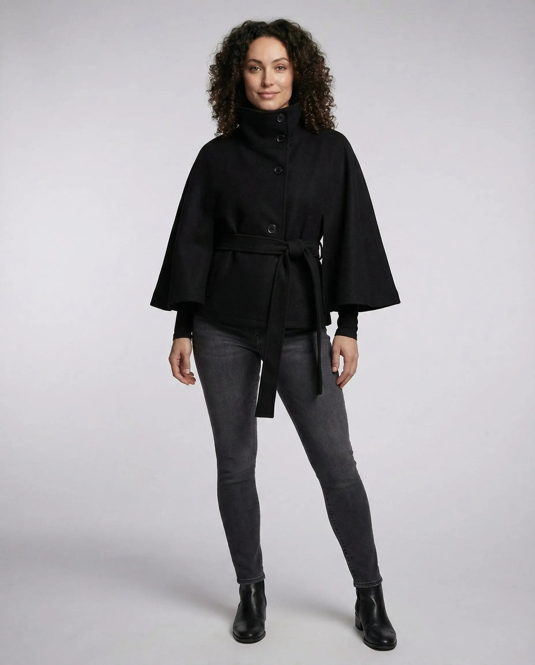 Women's Lightweight Oversized Jacket with Belted