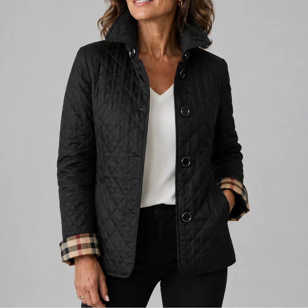 Women’s Lightweight Padded Jacket with Button Front