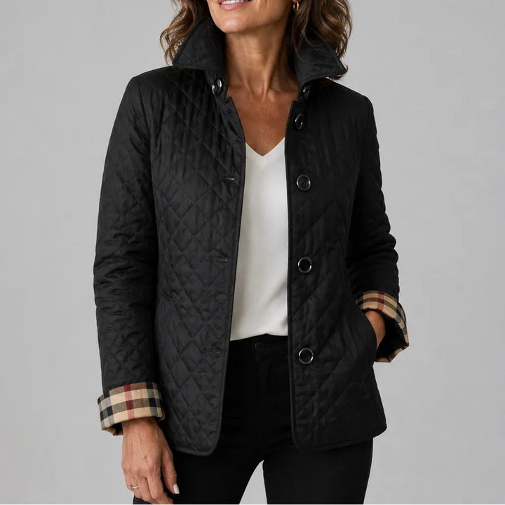 Women’s Lightweight Padded Jacket with Button Front