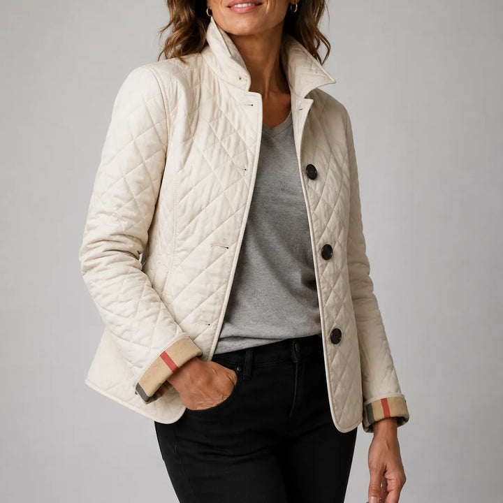 Women’s Lightweight Padded Jacket with Button Front
