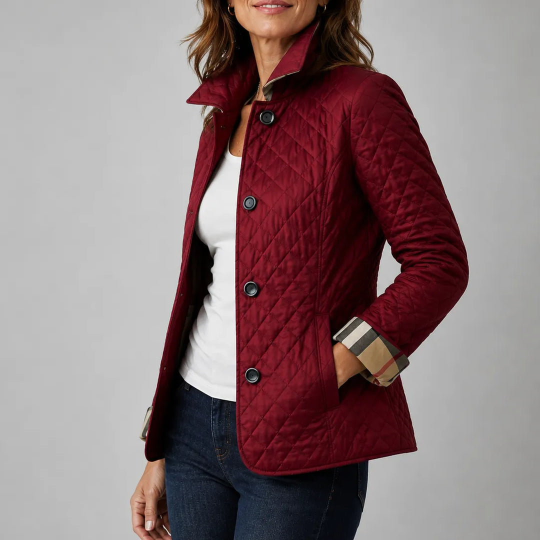 Women’s Lightweight Padded Jacket with Button Front