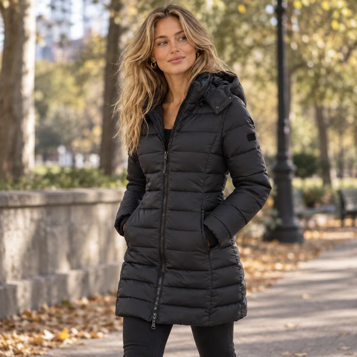 Women’s Lightweight Padded Winter Jacket with Hood