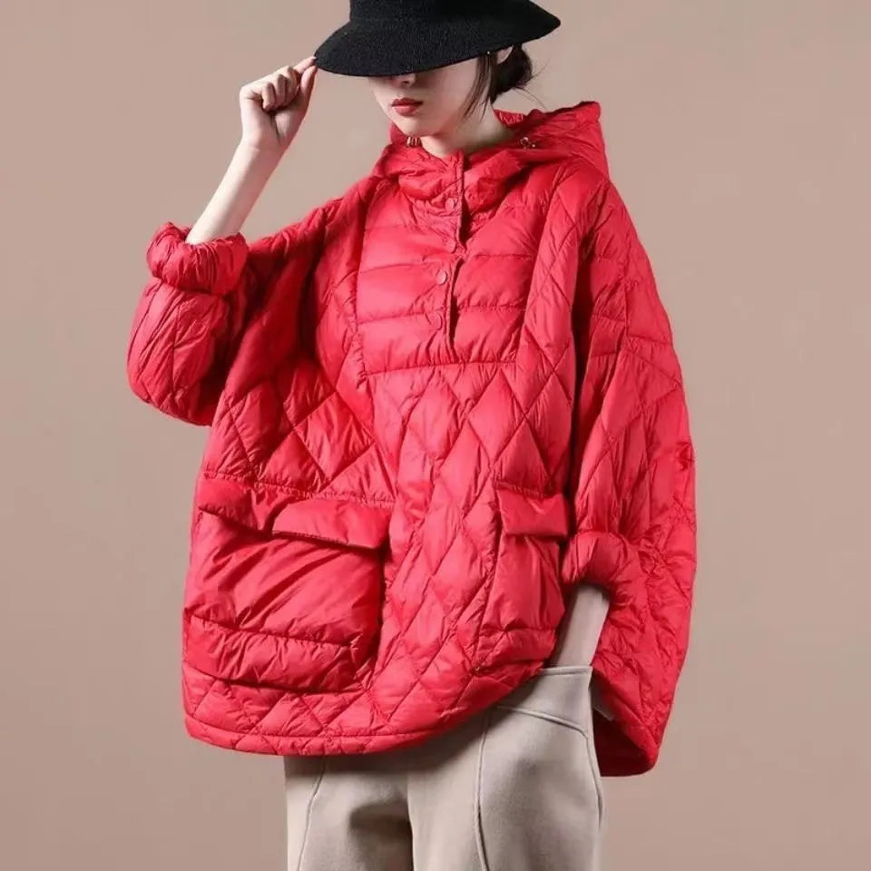 Women's Lightweight Puffer Winter Jacket with Hood