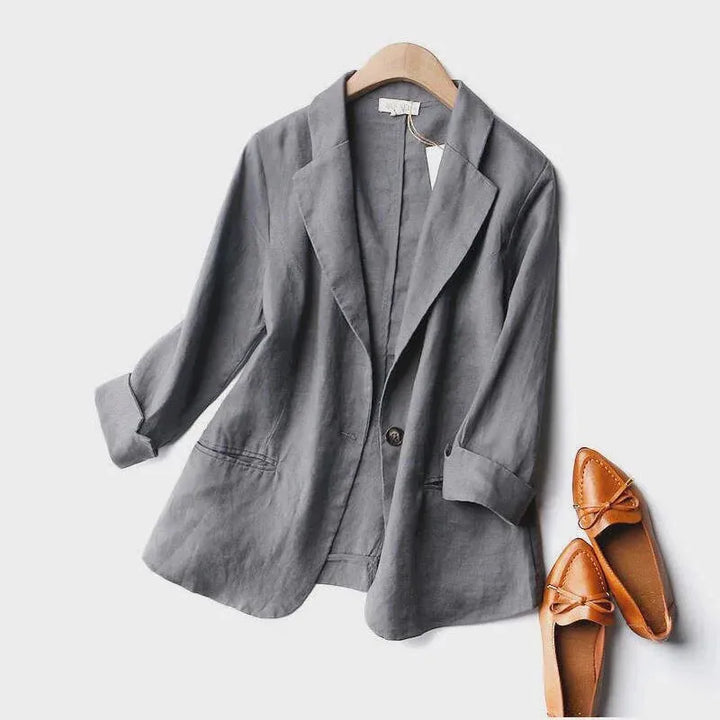 Women's Lightweight Summer Blazer with Button Closure